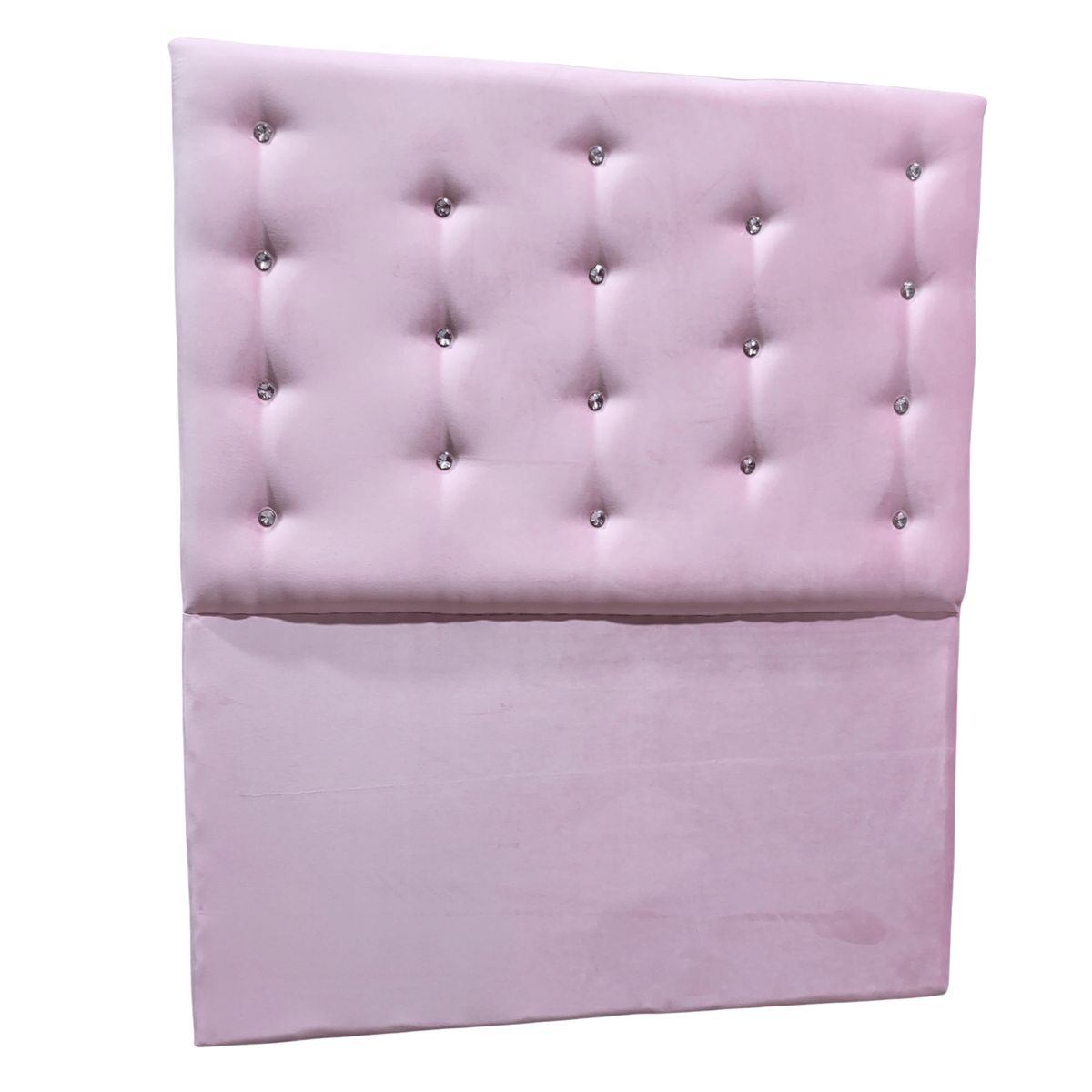 GENERICO - Respaldo 1 Plaza Rosado Botón Diamante a piso Muebles Rimar