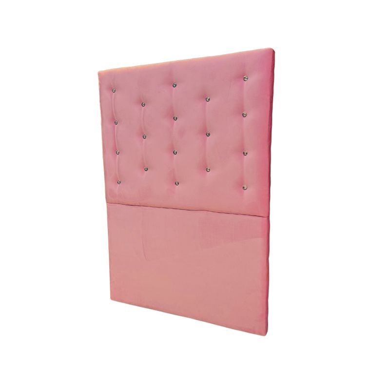 GENERICO - Respaldo 1 Plaza Rosado Botón Diamante a piso Muebles Rimar