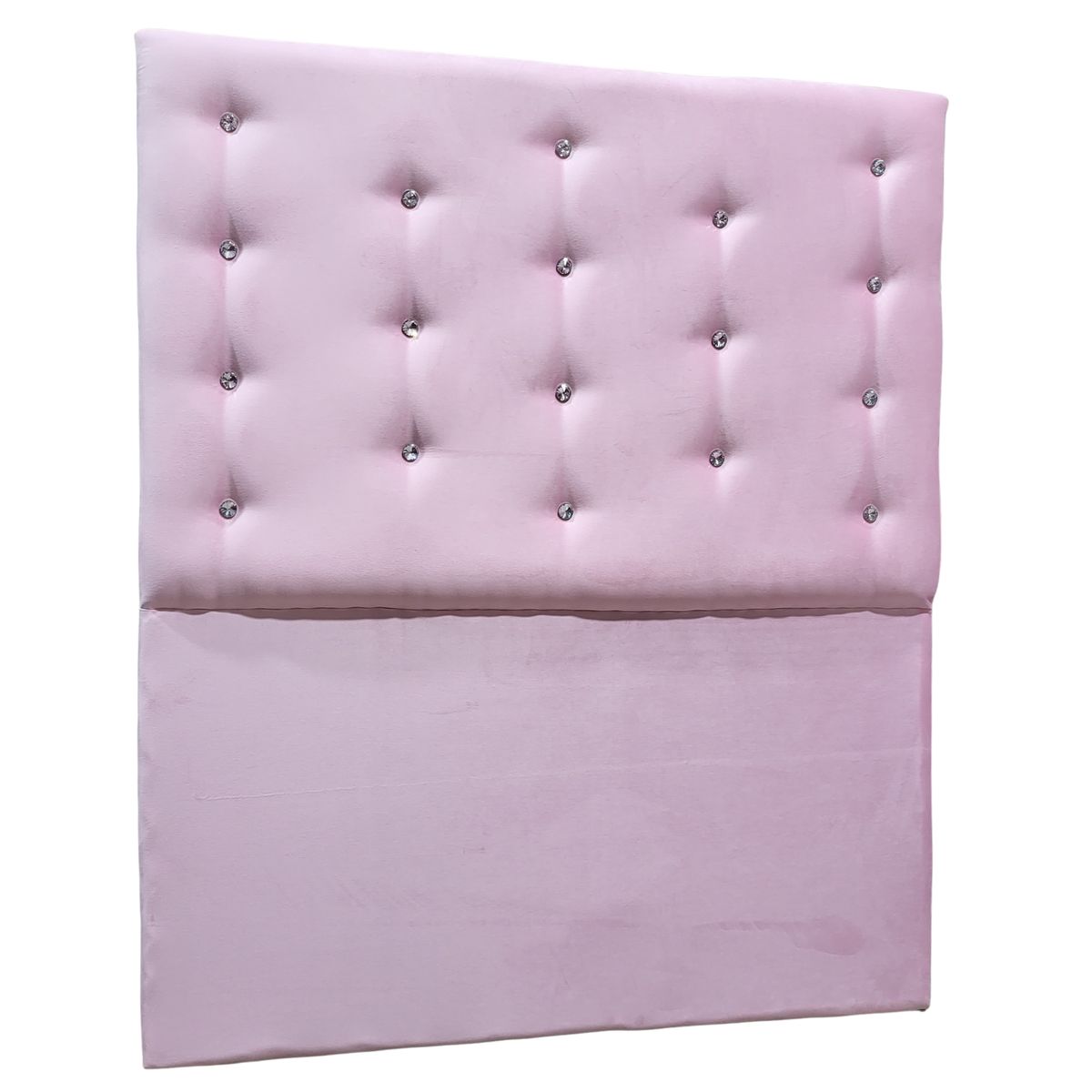 GENERICO - Respaldo 1 Plaza Rosado Botón Diamante a piso Muebles Rimar
