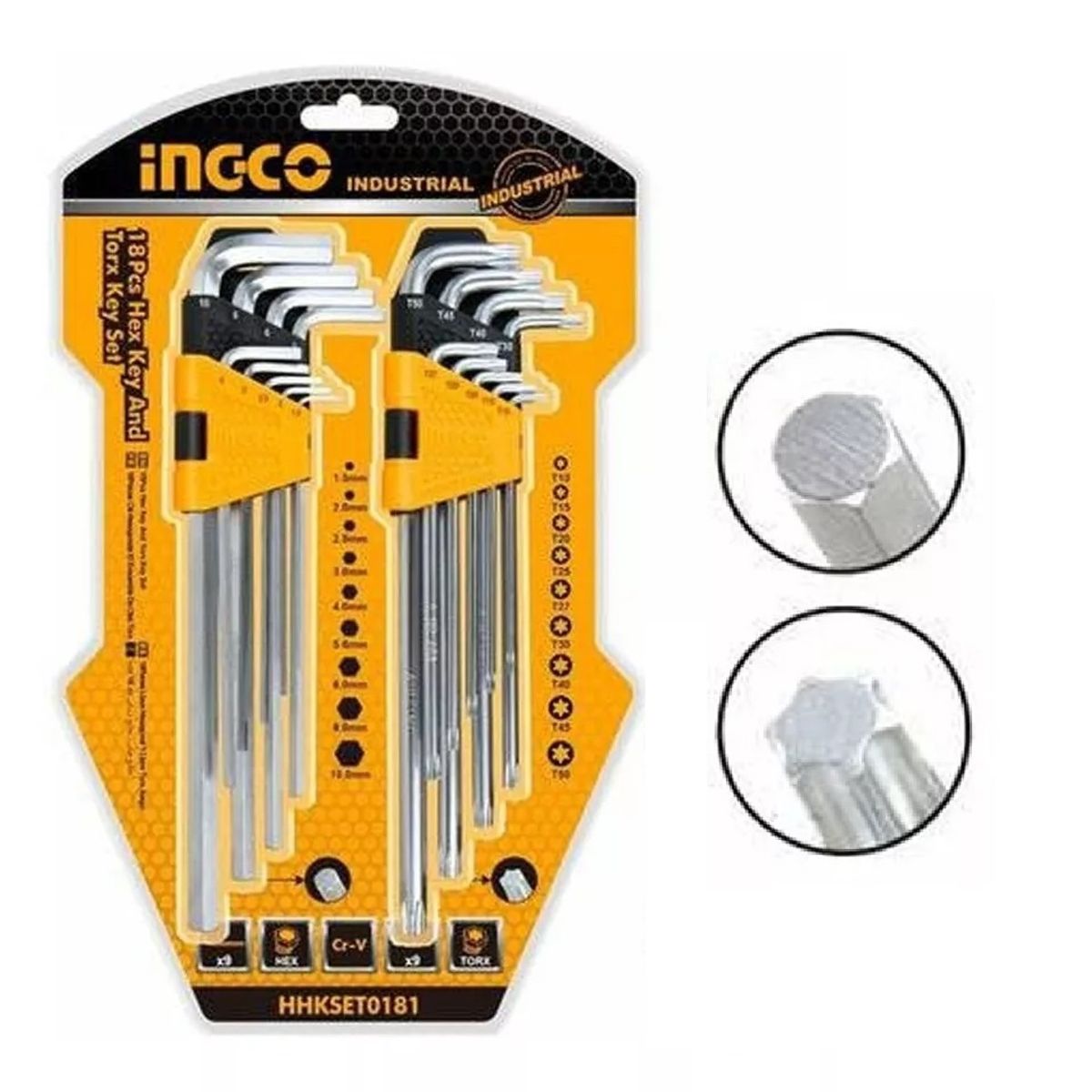 INGCO - Set De Llaves Allen Y Torx Marca Ingco