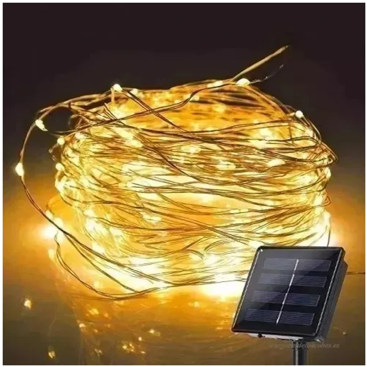 SHOP EHOME BAG - Guirnalda Solar Alambre Hada 200 Led 20 Mts Cálida Pack X2