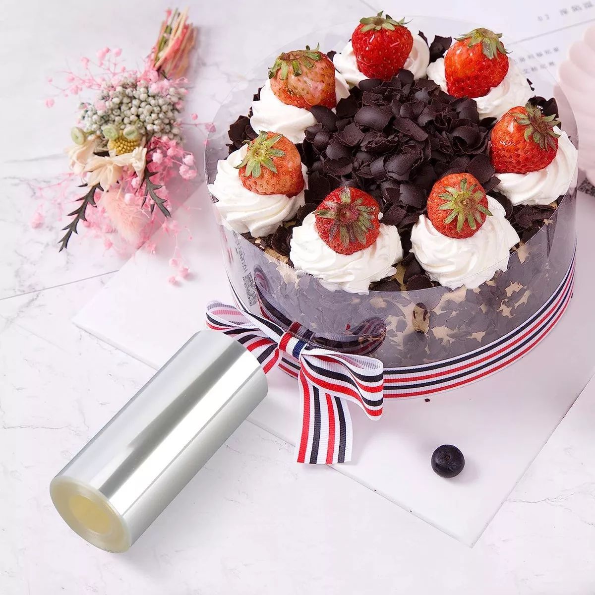 KUANGYE - Rollo Acetato Repostería 14 Cms De Alto Y 30 Mtrs Largo