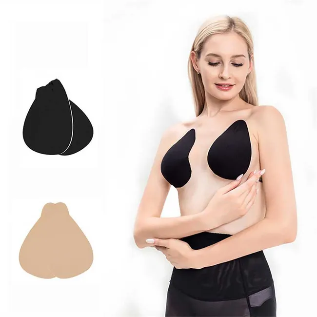 EVERSO - Sujetador Push Up Invisible Sin Tirantes Con Cinta Adhesiva Para Mujer