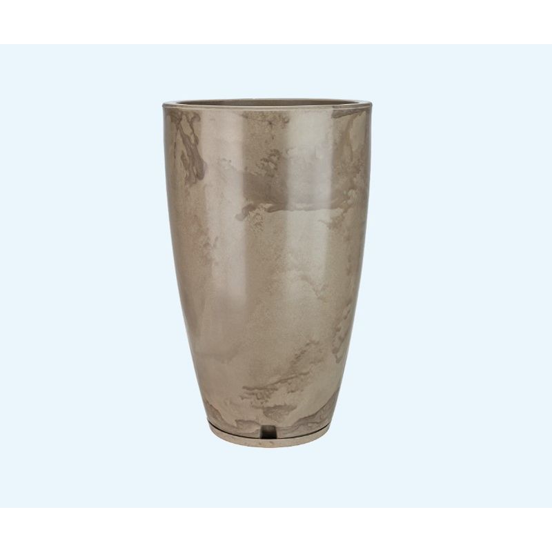 FLORIDIS - MACETERO FLORIDIS BEIGE EFECTO MARMOL AMSTERDAM 65CM ALTO CON PLATO