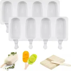 KUANGYE - Pack 4 Moldes De Helado Molde Para Helado Molde Helados