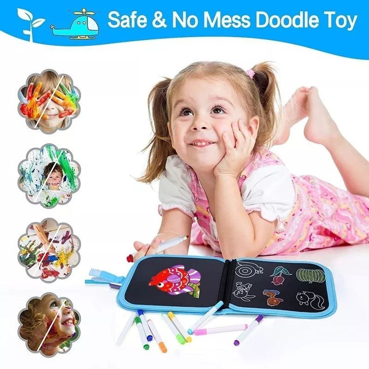 KUANGYE - Pizarron Libro De Dibujo Juguete Graffitiregalo Para Niños