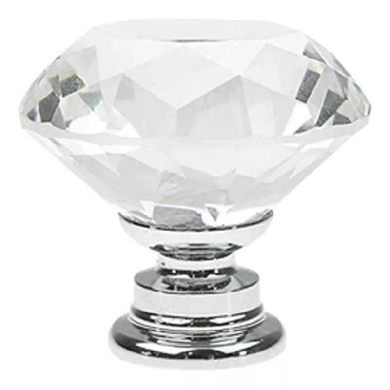 KUANGYE - 15 Perillas Jaladera De Cristal En Forma De Diamante