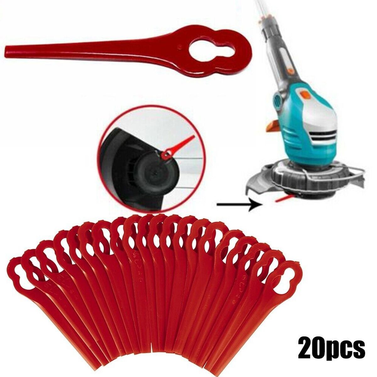 KUANGYE - Repuestos Orilladora Inalámbrica Einhell Cuchillas Plástico