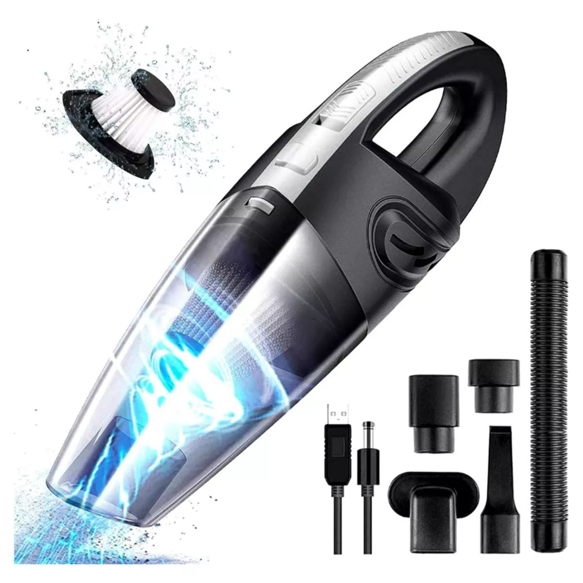 BLUEDREAMER - Aspiradora De Mano Portátil Para Auto Y Hogar