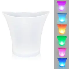 GENERICO - Cubitera Hielera Con Luz Led 5L Para Fiesta Hogar Bar