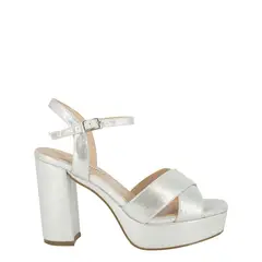 ALQUIMIA - Sandalia Mujer Plateado Lister