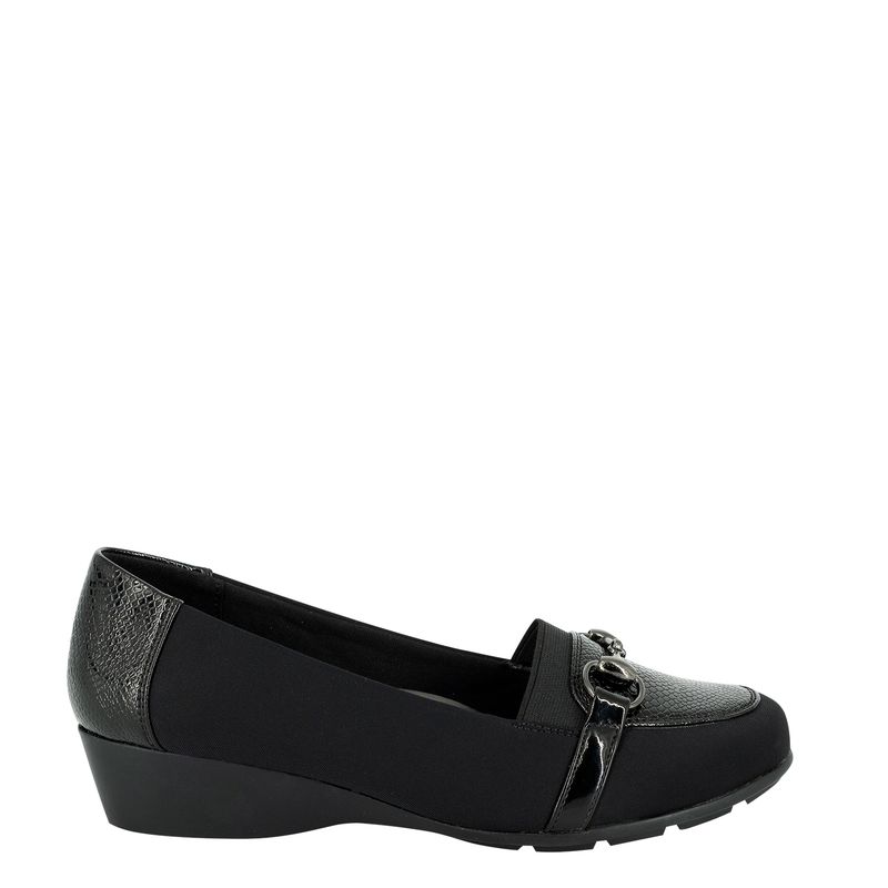 ALQUIMIA - Mocasin Mujer Negro Loster Alquimia