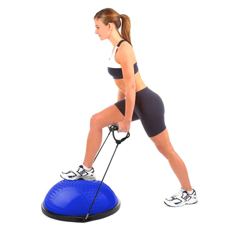 Balon Bosu con bandas de resistencia