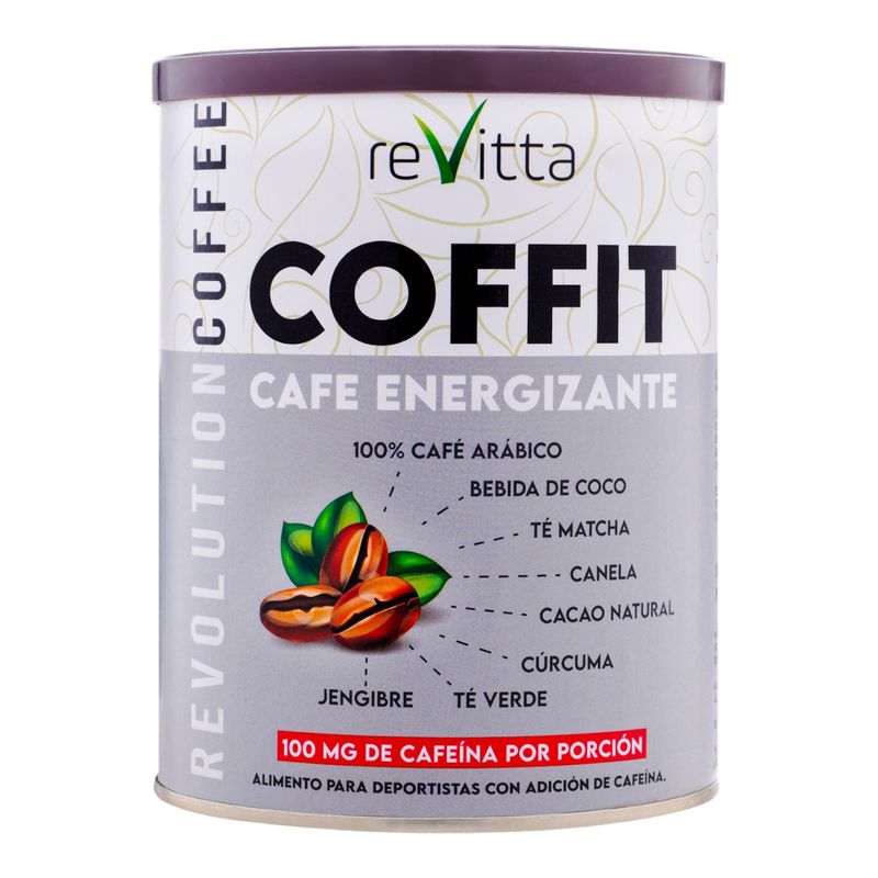 REVITTA WELLNESS - Café Energizante Coffit 300 grs. 100mg cafeína - Revitta