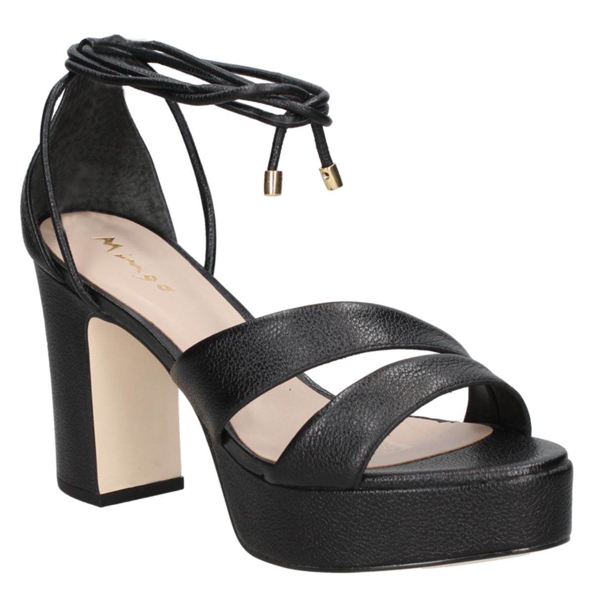 MINGO - Sandalia Casual Mujer Negro Mingo