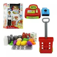 GENERICO - Set Juego Mini Market Caja Registradora Y Carro Juguete