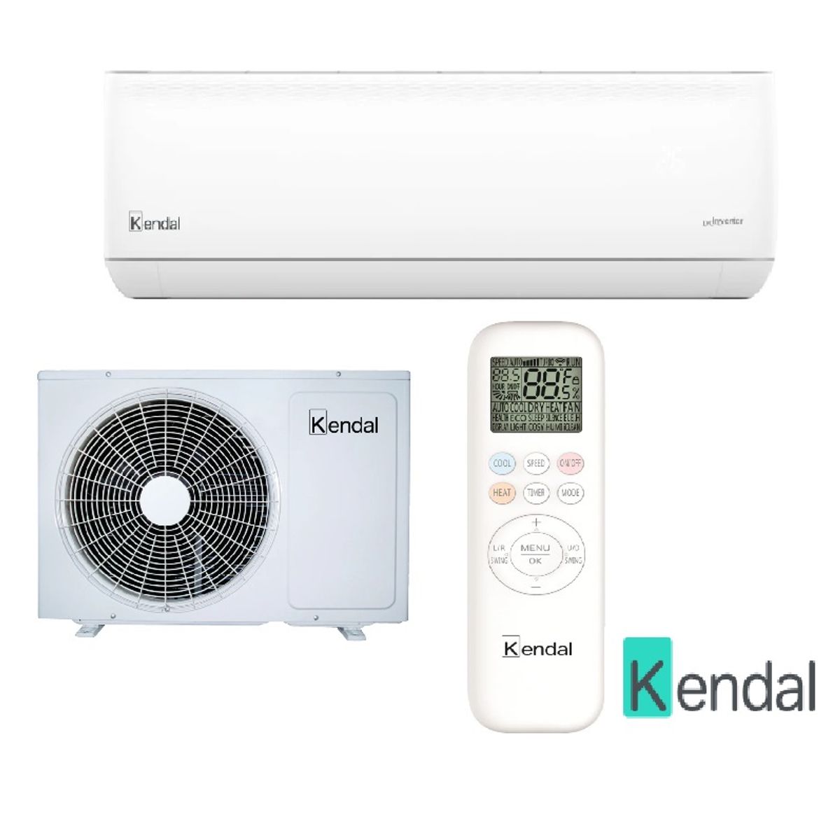 KENDAL - Aire Acondicionado Split Frio-Calor Inverter 12.000 BTU Wifi Kendal