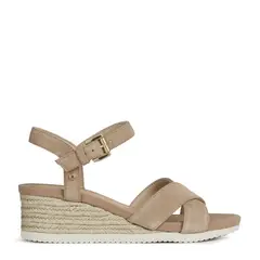 GEOX - Sandalia Mujer Cuero Beige