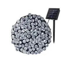 GENERICO - Luces Solares Navidad Guirnalda 50 Metros 500 Led Blanco Frío