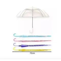 GENERICO - Paraguas Plegable 8 Varillas 60cm Colores Transparente