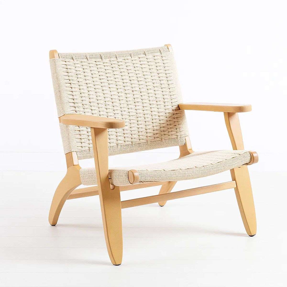 KLIK - Butaca Sitial Danesa Wegner - Madera Hilo de Cuerda KLIK