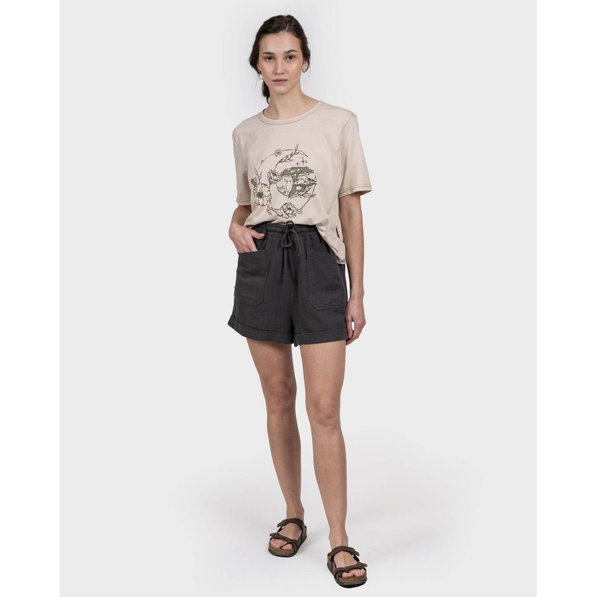 GNOMO - Short Lino Gurip Mujer DarkGrey Gnomo
