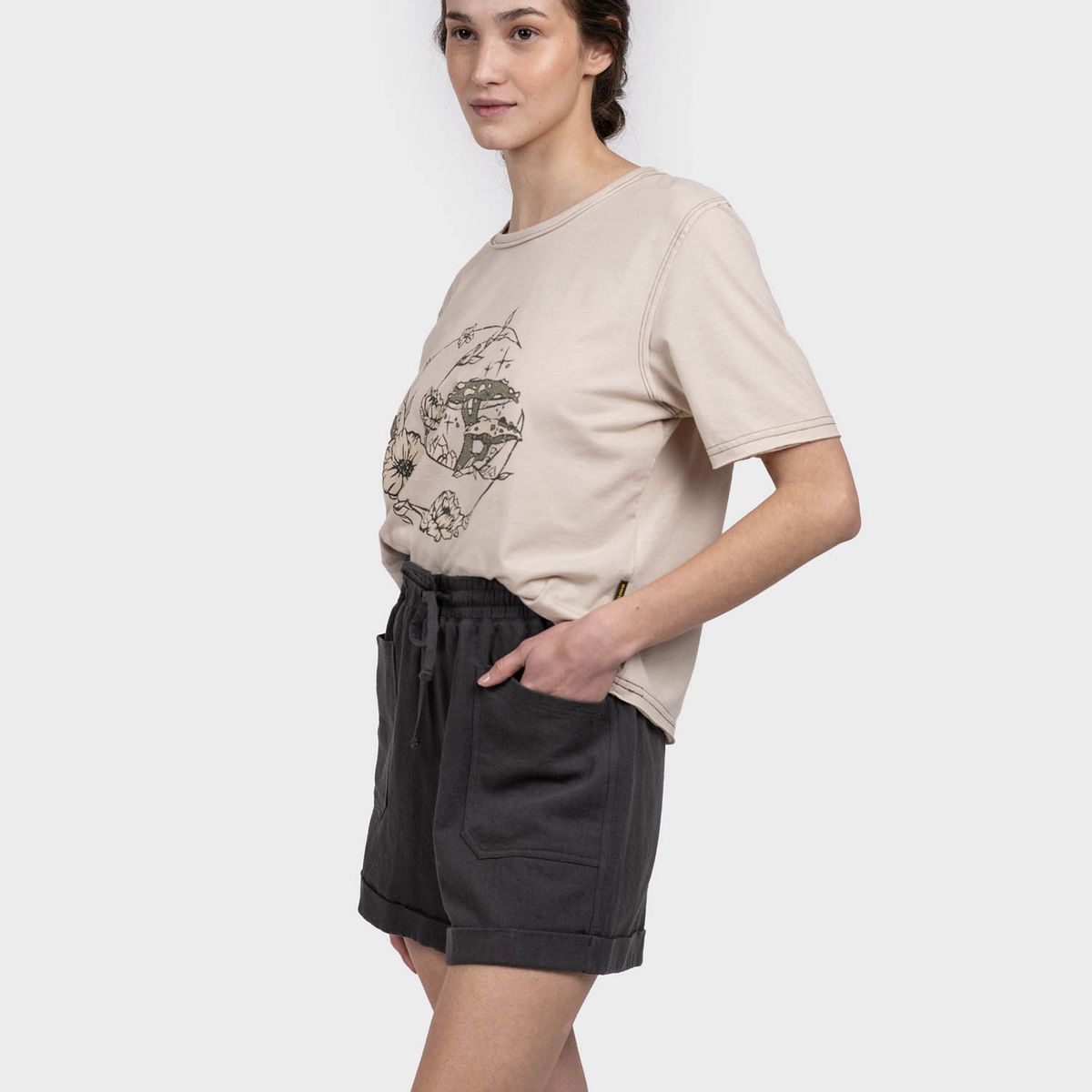 GNOMO - Short Lino Gurip Mujer DarkGrey Gnomo