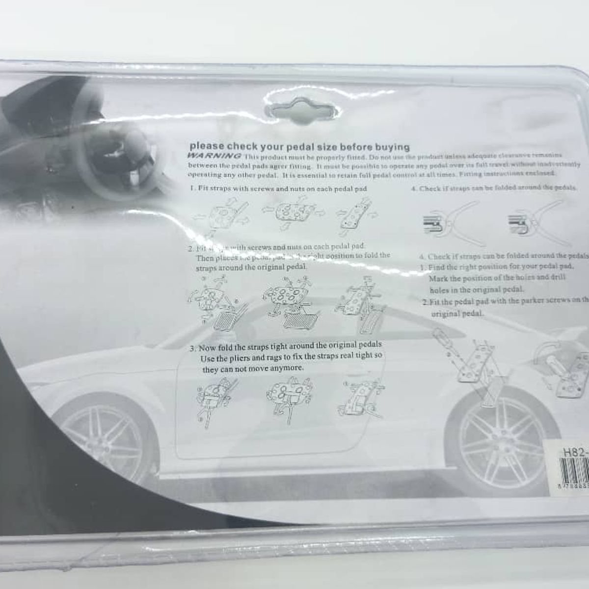 GENERICO - Set cubre pedales  auto 3 piezas de aluminio y goma tunning