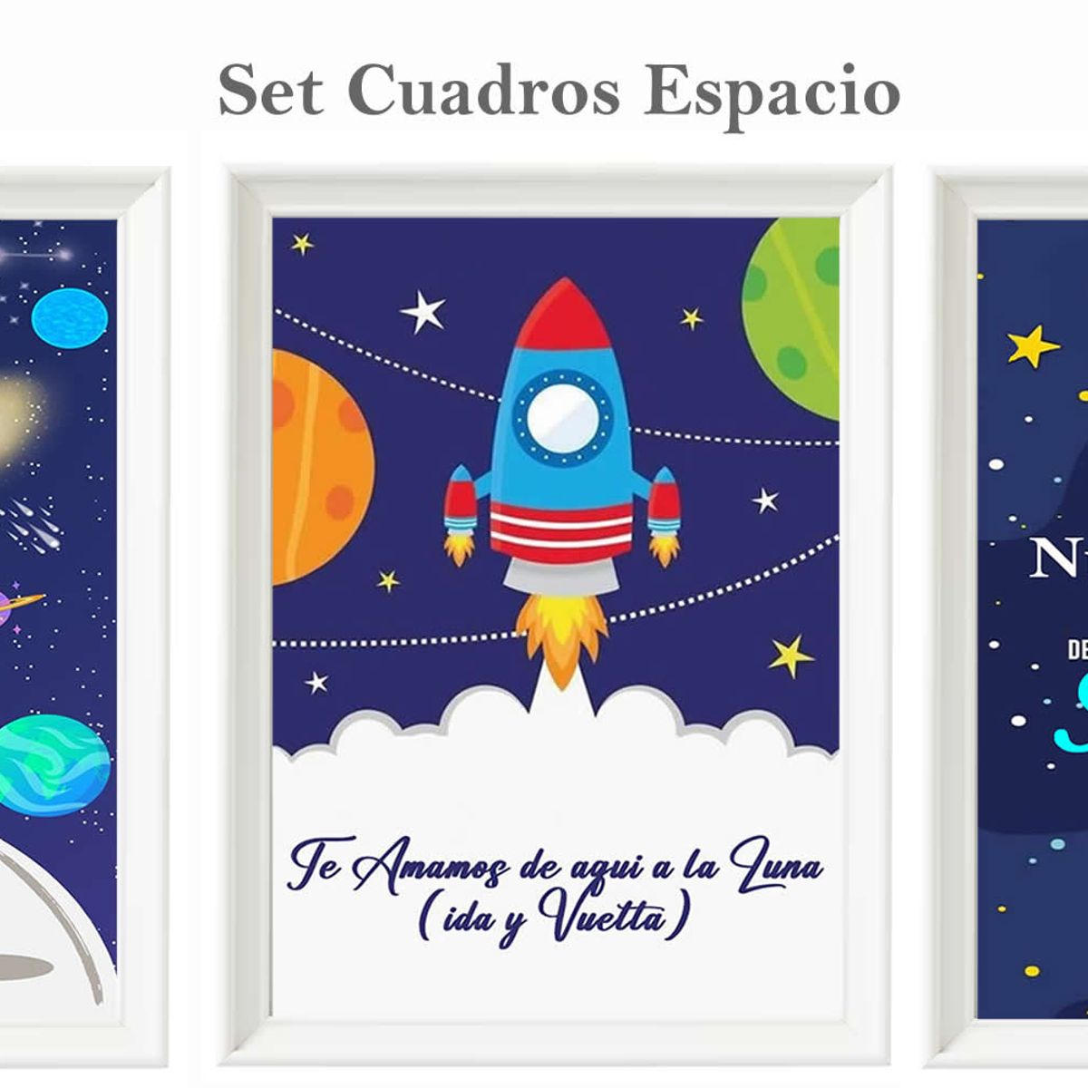 DECORACION CREATIVA - Set Cuadro Infantil niño Espacio
