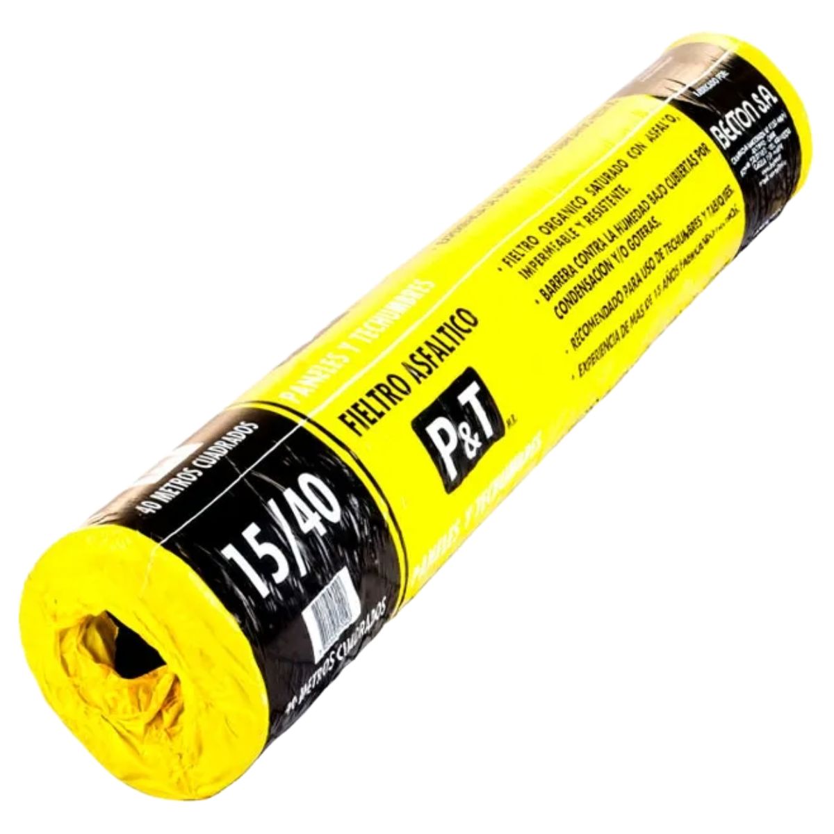 GENERICO - Fieltro asfaltico liso 15/40 (Rollo 40m2) P&T