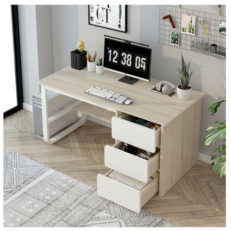 HOMER DESIGN - Escritorio Pata Metal Oficina Cajon 100x50x74cm Homer Design