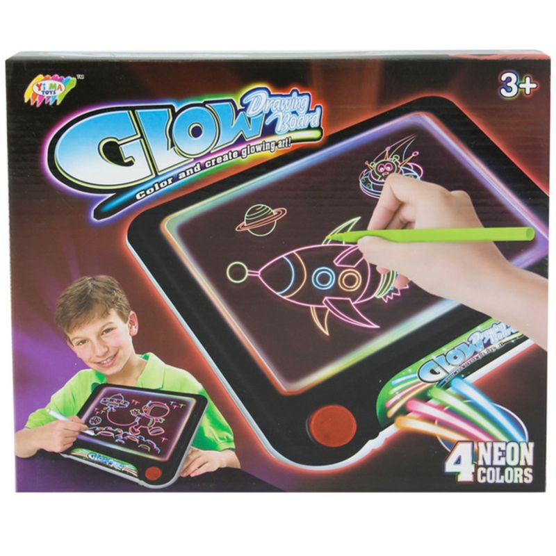 OEM - PIZARRA MAGICA GLOW NEON 4 COLORES PARA NIÑOS