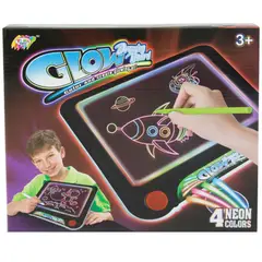 OEM - PIZARRA MAGICA GLOW NEON 4 COLORES PARA NIÑOS