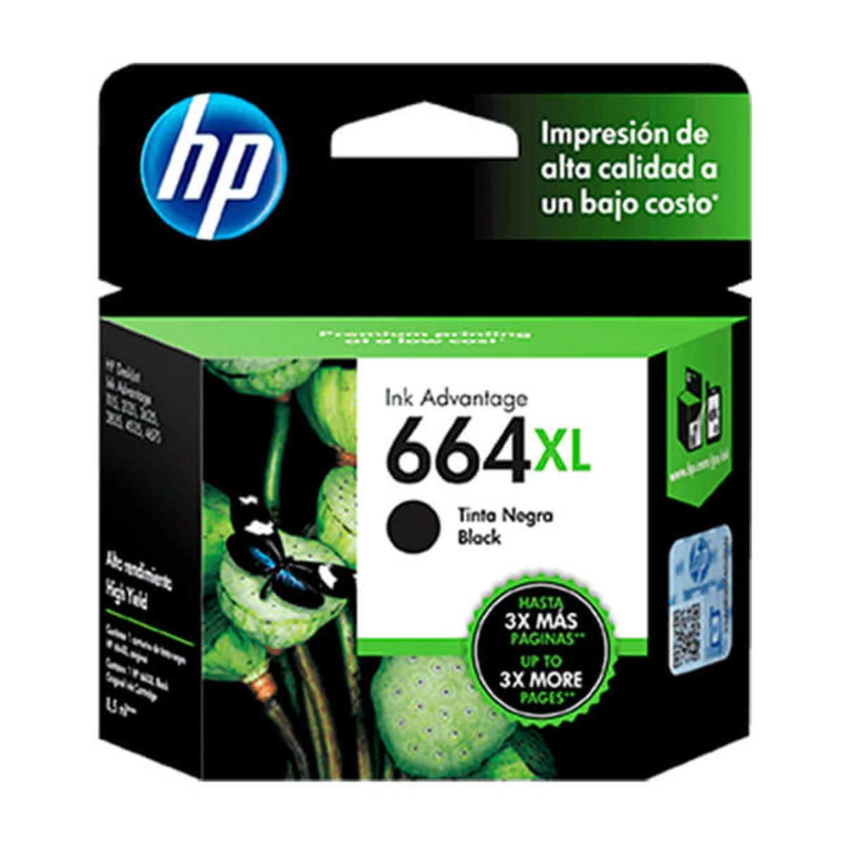 HP - Cartucho Tinta HP 664XL 480 páginas Negro Original HP