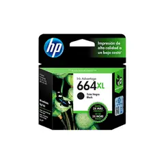 HP - Cartucho Tinta 664XL 480 páginas Negro Original