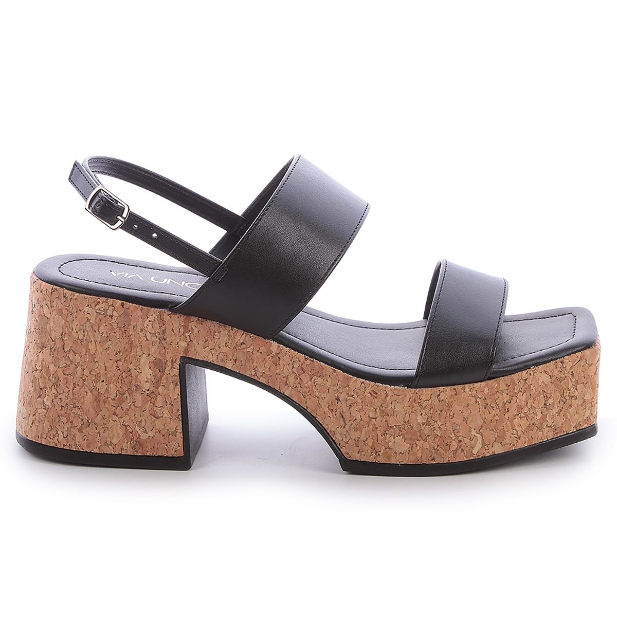 VIA UNO - Sandalia Mujer Negro Via Uno 22432608