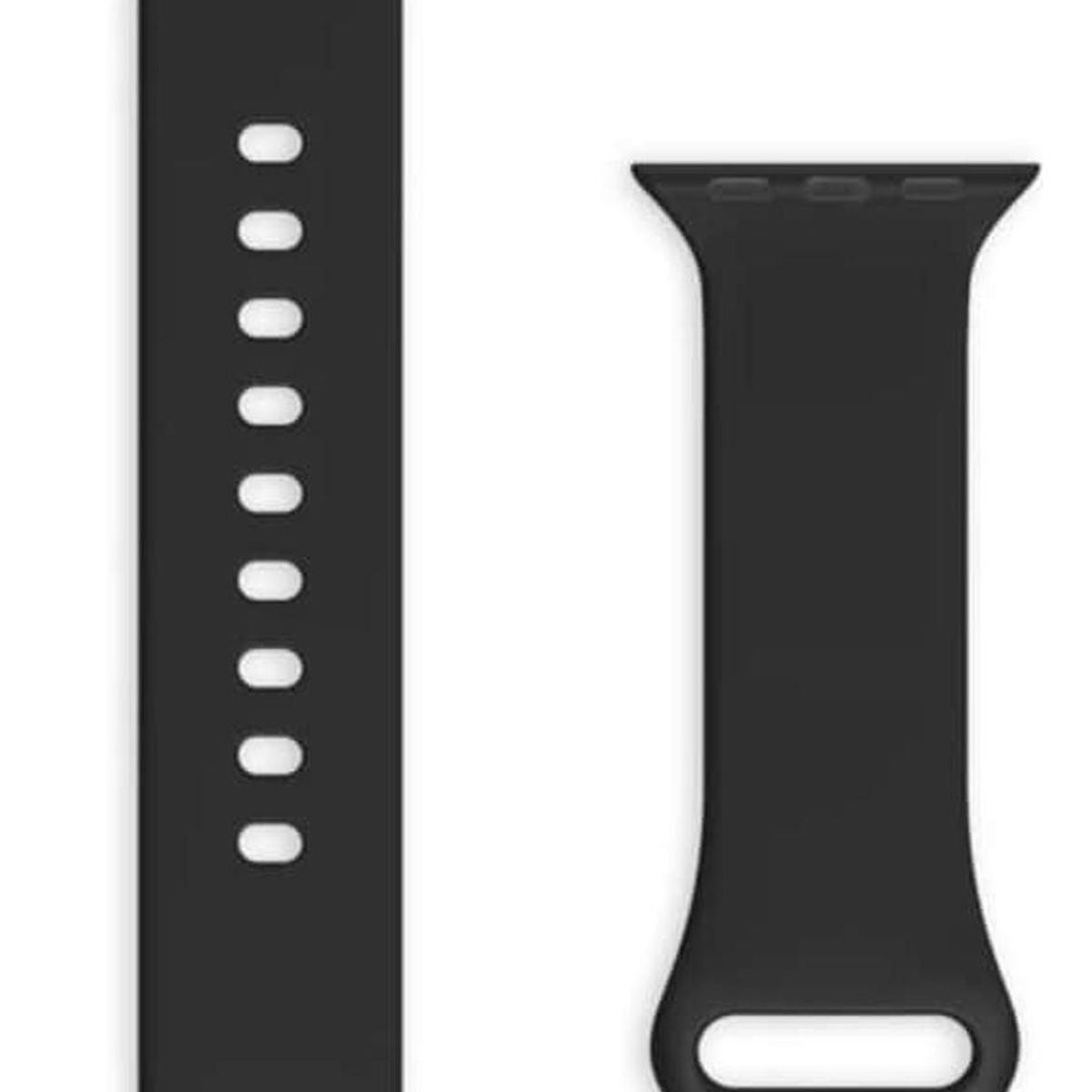 IMPORTCLICK - Correa Apple Watch Silicona Negro ML 42x44x45 MM - Negro