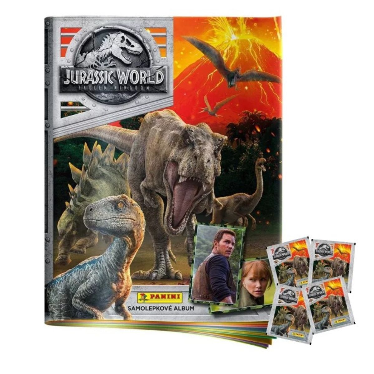 PANINI CHILE - ÁLBUM TAPA BLANDA JURASSIC WORLD FALLEN KINGDOM + 25 SOBRES