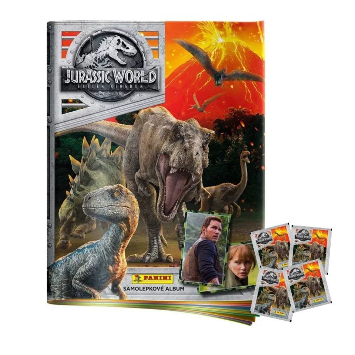 PANINI CHILE - ÁLBUM TAPA BLANDA JURASSIC WORLD FALLEN KINGDOM + 25 SOBRES