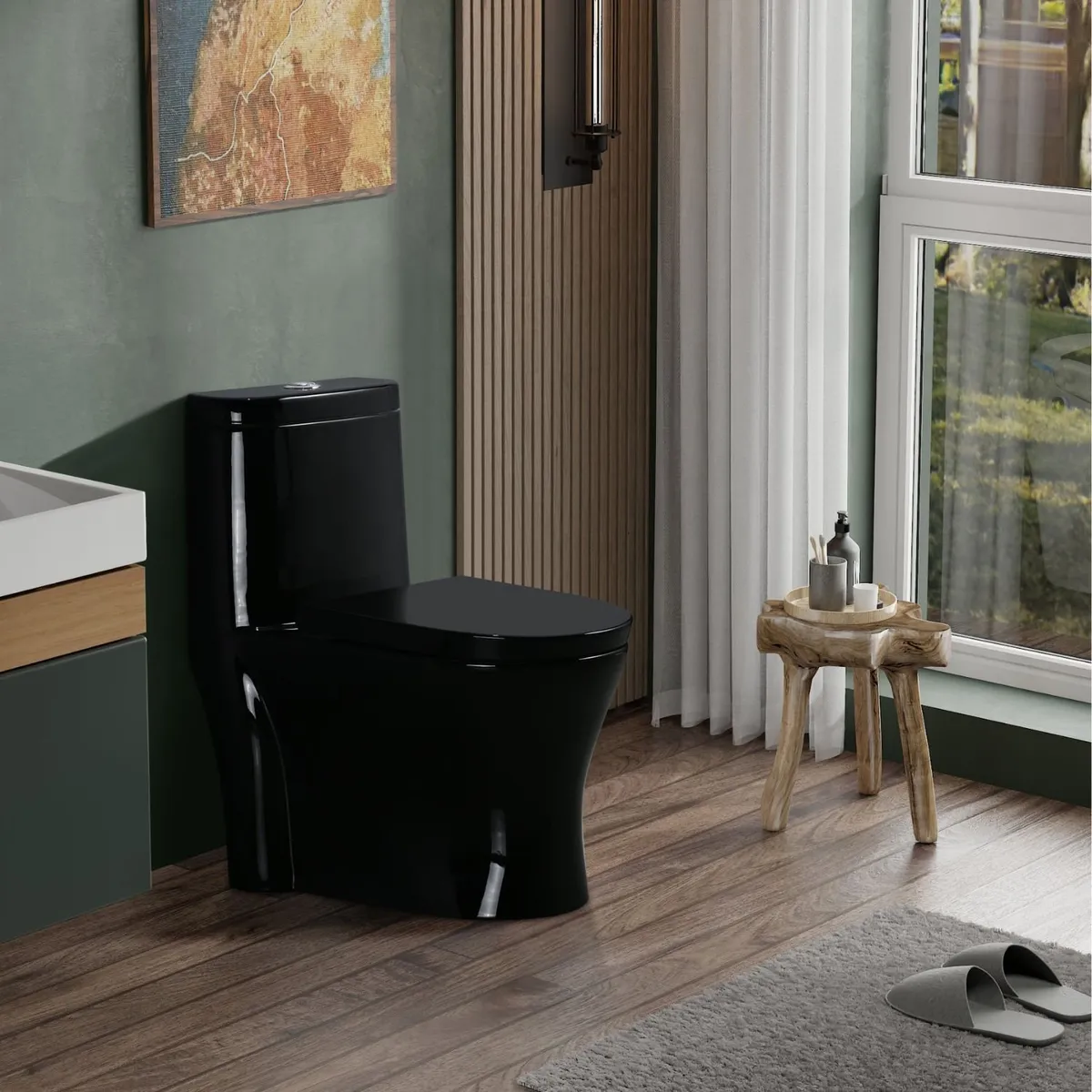 JOYTEK - WC One Piece Negro con Sello Antifuga 30cm 2002