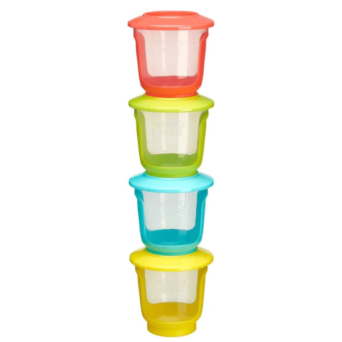 VITALBABY - Pack de 4 Envases Pocillos Comida Snacks Bebe Niños