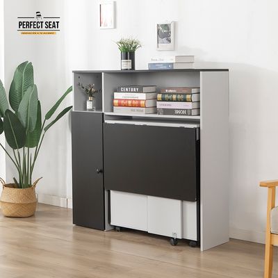 Imagen 2 del producto Juego De Comedor plegable + 4 Pisos + Mueble Organizador Gris/Negro