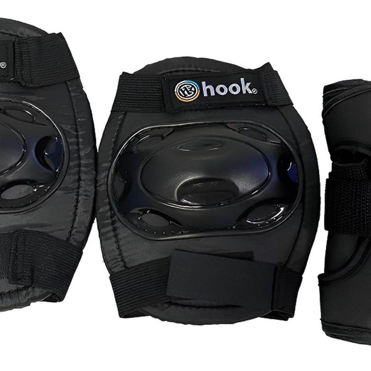 HOOK - Set Protecciones Hook 405 Codera Rodillera Muñequera - Negro