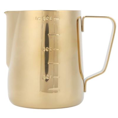 Imagen 2 del producto Jarra Espumante De Leche Acero Inoxidable Barismo Coffe 350ml Dorada…