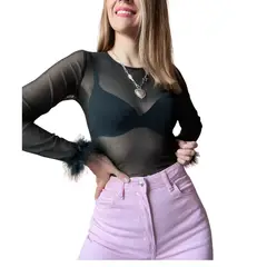ME MATO TIENDA - Polera negra mujer tienda Me Mató