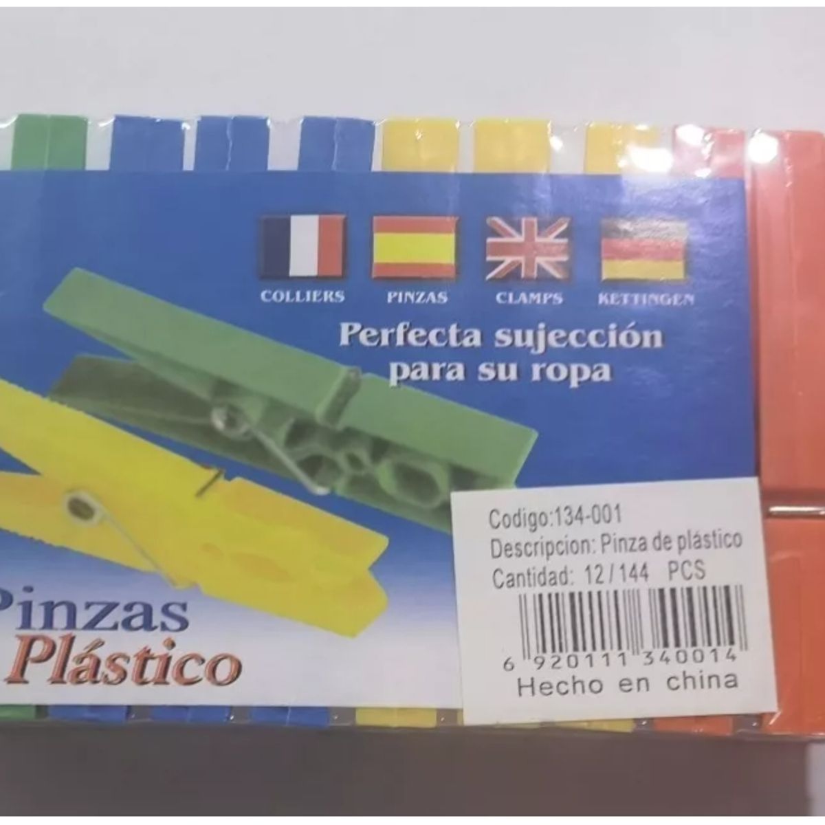 GENERICO - Pinzas Tenazas Colgadores Perros Para Ropa Plásticos 24un