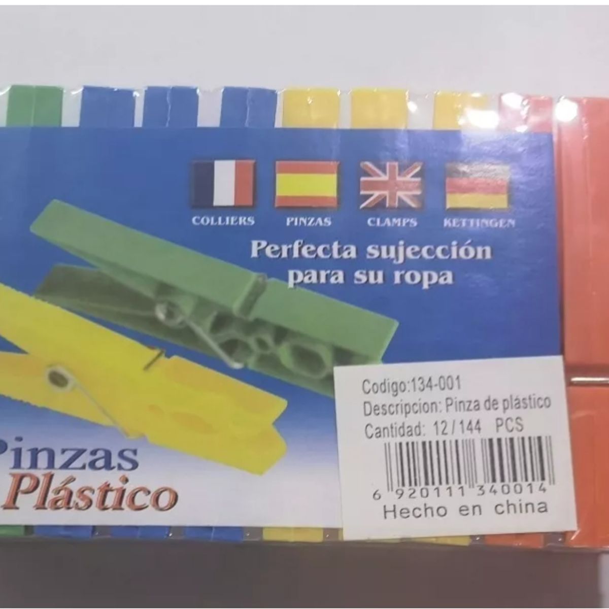 GENERICO - Pinzas Tenazas Colgadores Perros Para Ropa Plásticos 24un