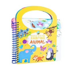 OEM - LIBRO DE DIBUJO PARA COLOREAR PINTURA AL AGUA ANIMALES