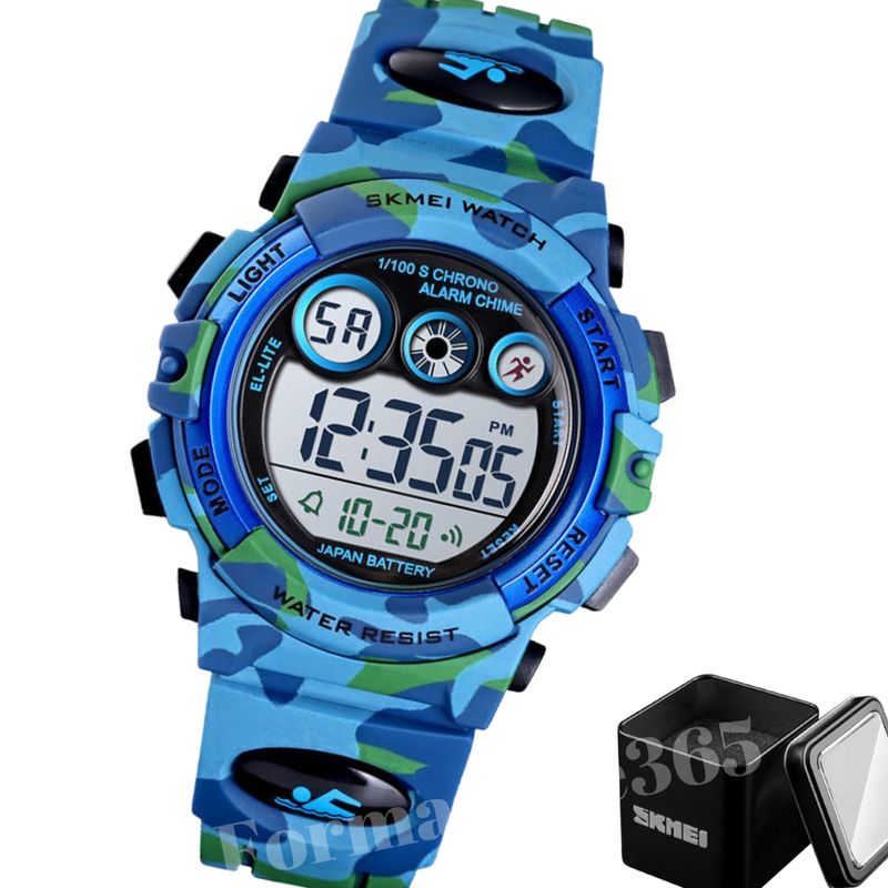 SKMEI - Reloj Niños Sumergible Skmei Luz Alarma Cronometro