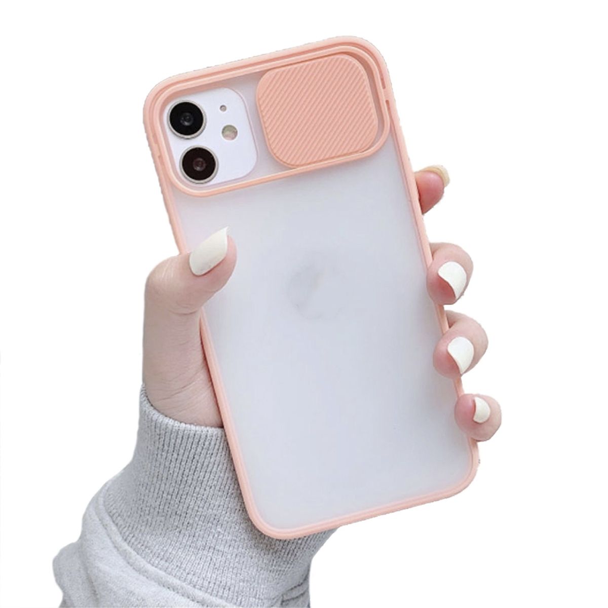 GENERICO - Carcasas Silicona Proteccion Camara Matte Para iPhone 11 Rosado